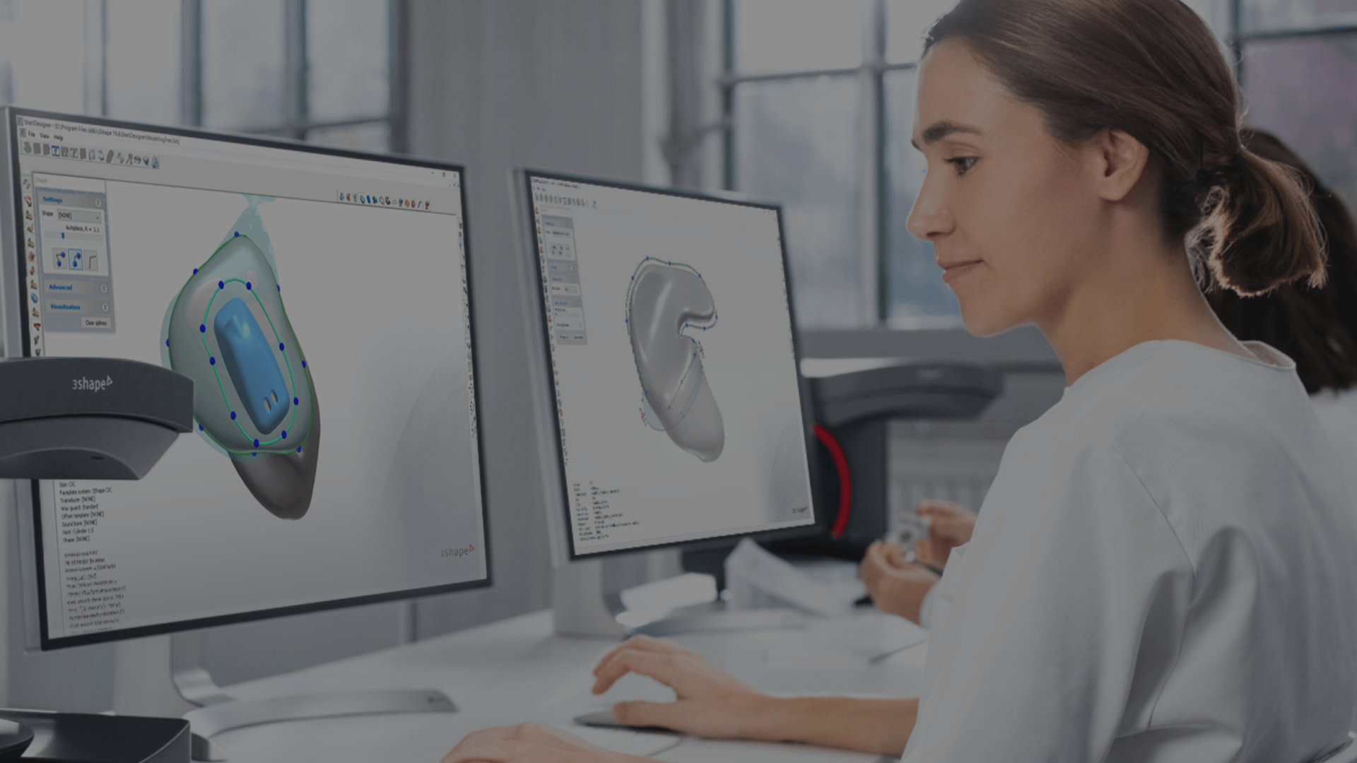 Audio Designers software on monitors